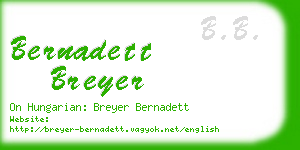 bernadett breyer business card